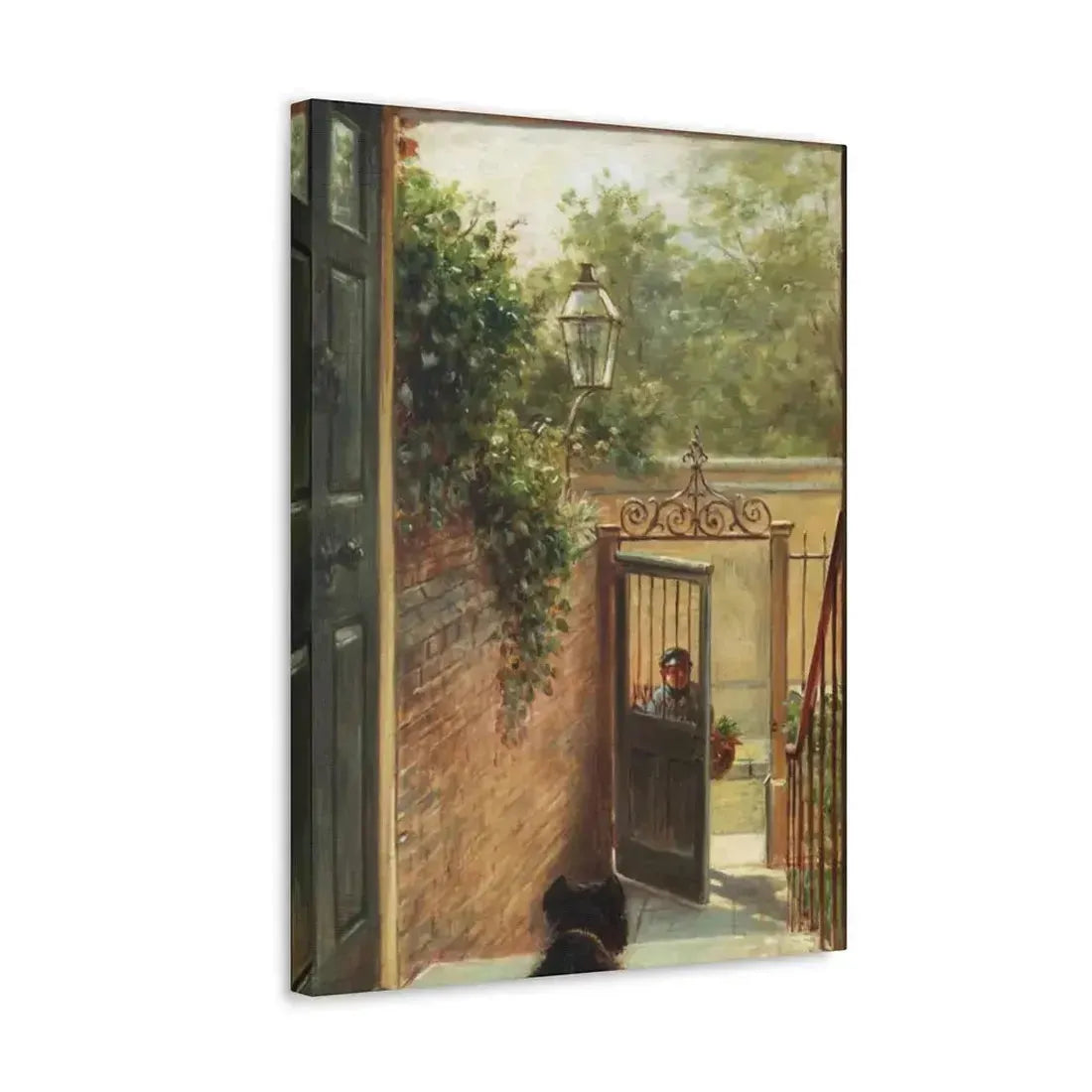 Edward Lamson Henry (1841-1919) A Philadelphia Doorway - Canvas Wall Art - The Sticker Space