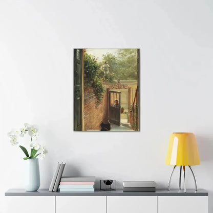 Edward Lamson Henry (1841-1919) A Philadelphia Doorway - Canvas Wall Art - The Sticker Space