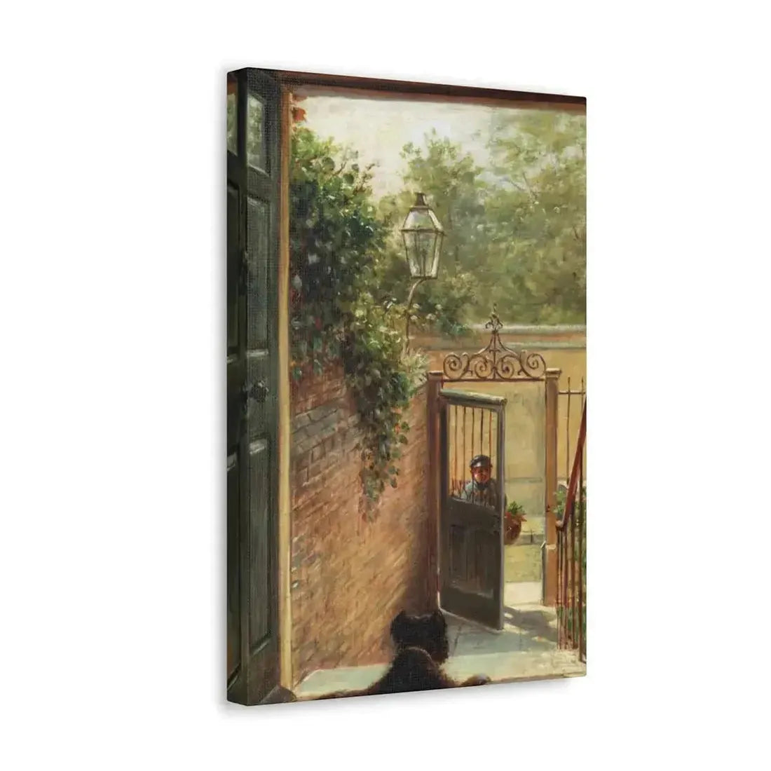 Edward Lamson Henry (1841-1919) A Philadelphia Doorway - Canvas Wall Art - The Sticker Space