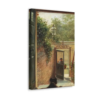 Edward Lamson Henry (1841-1919) A Philadelphia Doorway - Canvas Wall Art - The Sticker Space