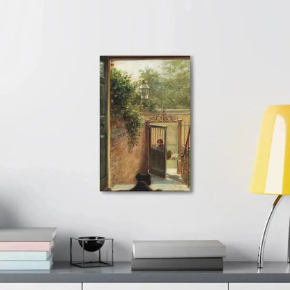 Edward Lamson Henry (1841-1919) A Philadelphia Doorway - Canvas Wall Art - The Sticker Space