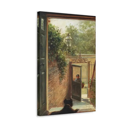 Edward Lamson Henry (1841-1919) A Philadelphia Doorway - Canvas Wall Art - The Sticker Space