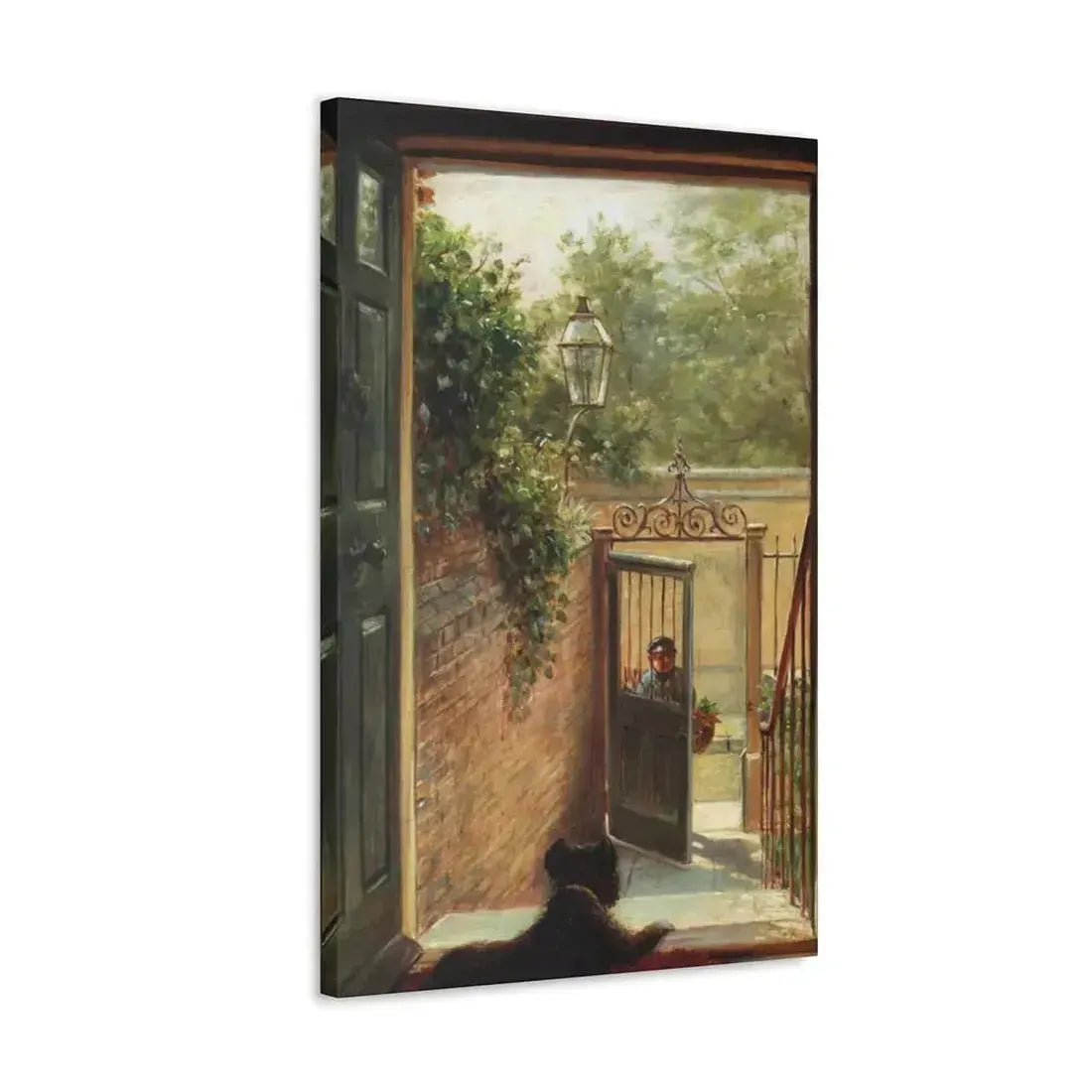 Edward Lamson Henry (1841-1919) A Philadelphia Doorway - Canvas Wall Art - The Sticker Space