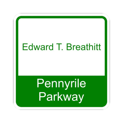 Edward T Breathitt Pennyrile Parkway Shield (Kentucky) (Road Sign) STICKER Vinyl Kiss-Cut Decal 2 Inch White - The Sticker Space