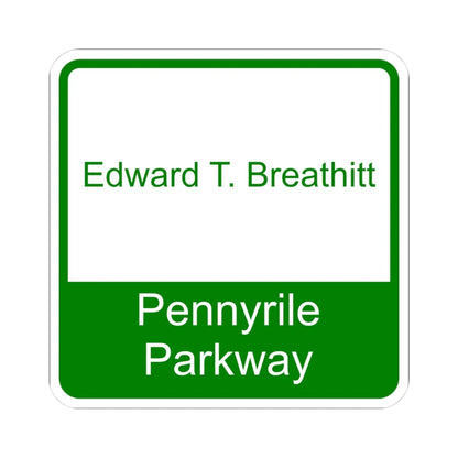 Edward T Breathitt Pennyrile Parkway Shield (Kentucky) (Road Sign) STICKER Vinyl Kiss-Cut Decal 3 Inch White - The Sticker Space