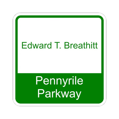 Edward T Breathitt Pennyrile Parkway Shield (Kentucky) (Road Sign) STICKER Vinyl Kiss-Cut Decal 6 Inch White - The Sticker Space