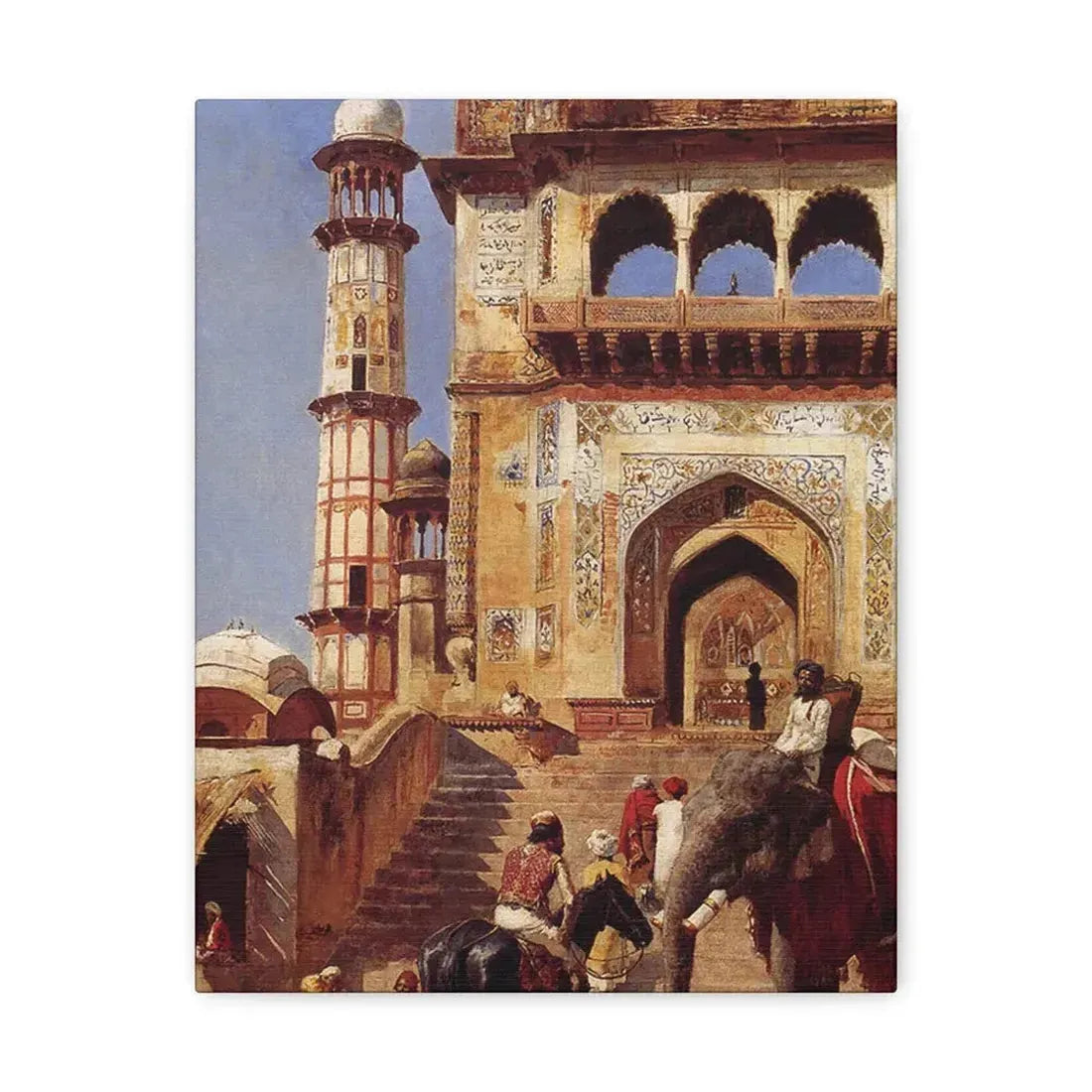 Edwin Lord Weeks (1849-1903) Before A Mosque 1883 - Canvas Wall Art 11″ x 14″ 1.25" - The Sticker Space