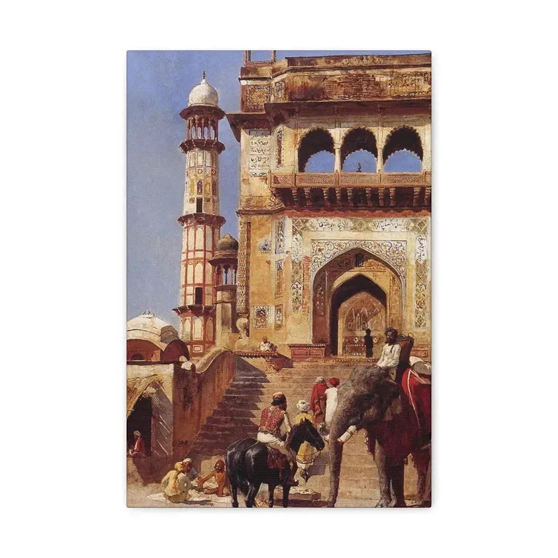 Edwin Lord Weeks (1849-1903) Before A Mosque 1883 - Canvas Wall Art 12" x 18" 1.25" - The Sticker Space