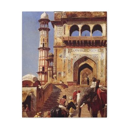 Edwin Lord Weeks (1849-1903) Before A Mosque 1883 - Canvas Wall Art 16″ x 20″ 1.25" - The Sticker Space