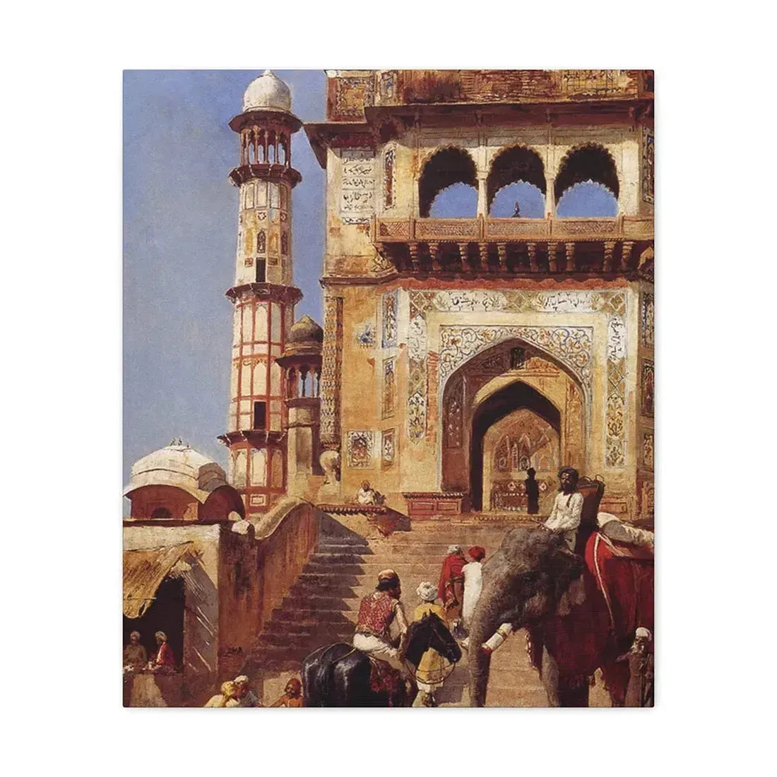 Edwin Lord Weeks (1849-1903) Before A Mosque 1883 - Canvas Wall Art 20″ x 24″ 1.25" - The Sticker Space