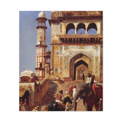 Edwin Lord Weeks (1849-1903) Before A Mosque 1883 - Canvas Wall Art 20″ x 24″ 1.25" - The Sticker Space