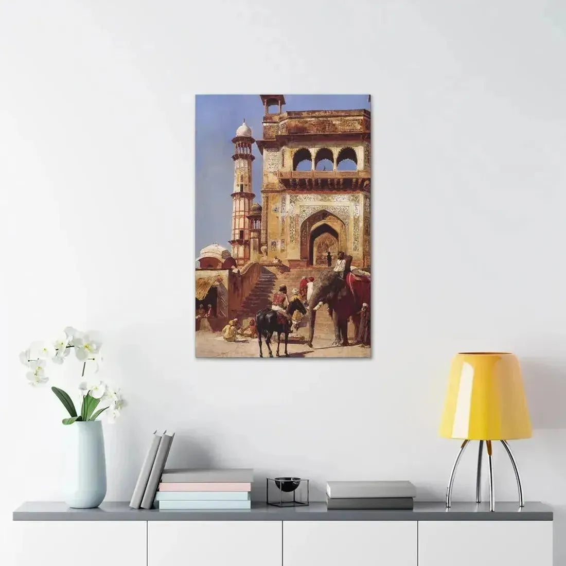 Edwin Lord Weeks (1849-1903) Before A Mosque 1883 - Canvas Wall Art - The Sticker Space