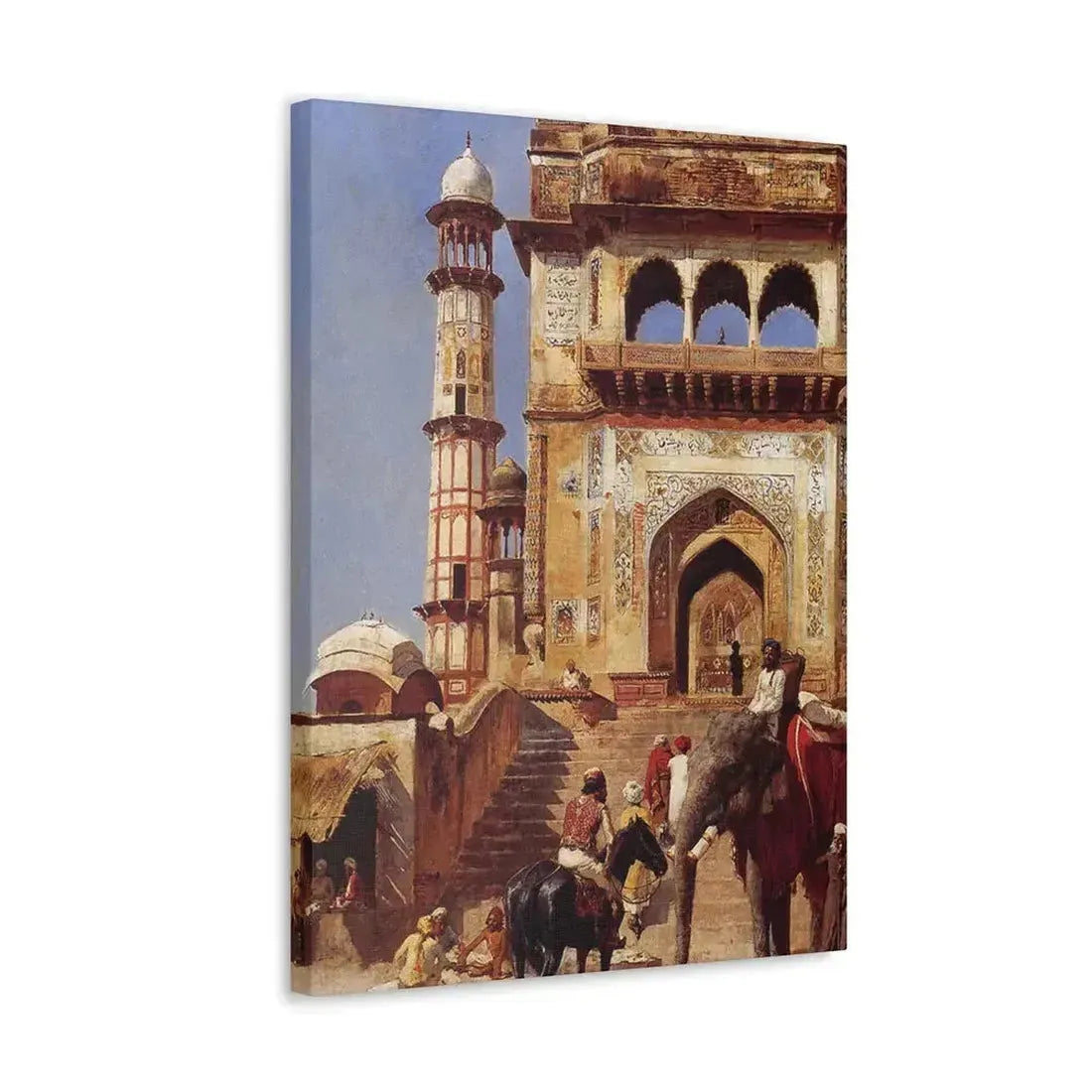Edwin Lord Weeks (1849-1903) Before A Mosque 1883 - Canvas Wall Art - The Sticker Space