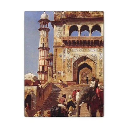 Edwin Lord Weeks (1849-1903) Before A Mosque 1883 - Canvas Wall Art - The Sticker Space