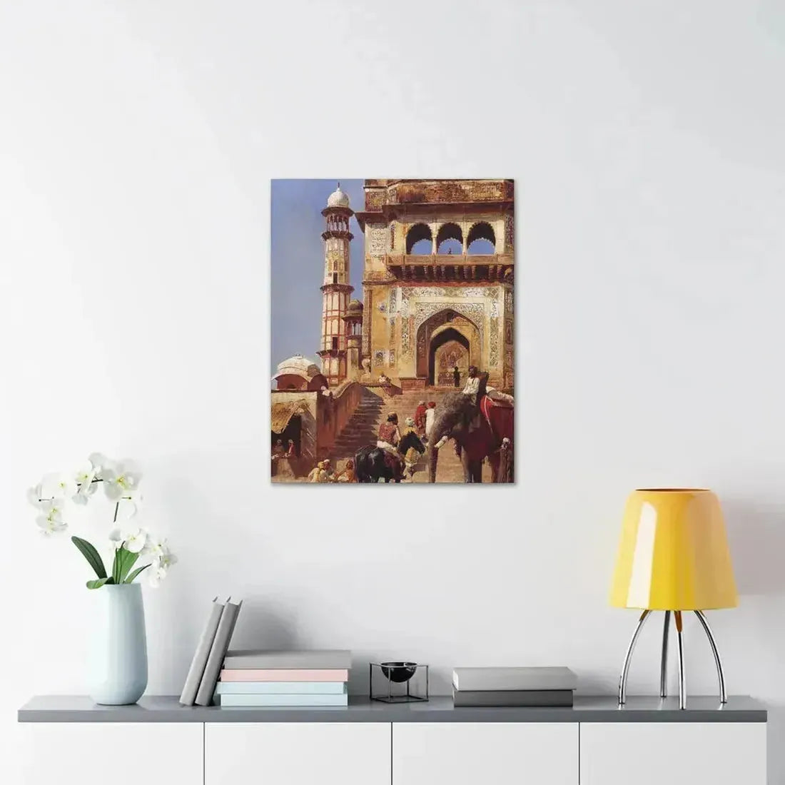 Edwin Lord Weeks (1849-1903) Before A Mosque 1883 - Canvas Wall Art - The Sticker Space