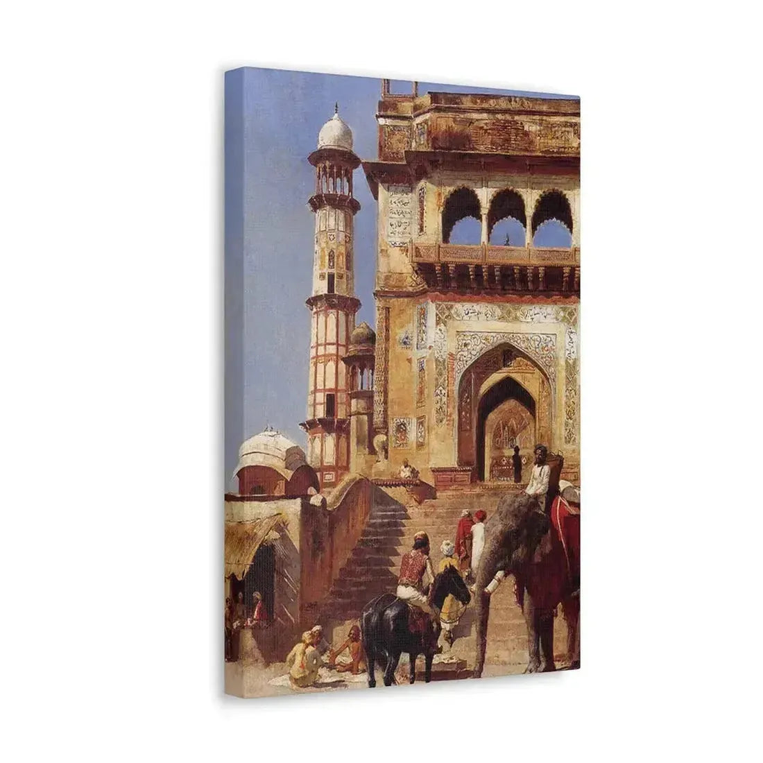 Edwin Lord Weeks (1849-1903) Before A Mosque 1883 - Canvas Wall Art - The Sticker Space