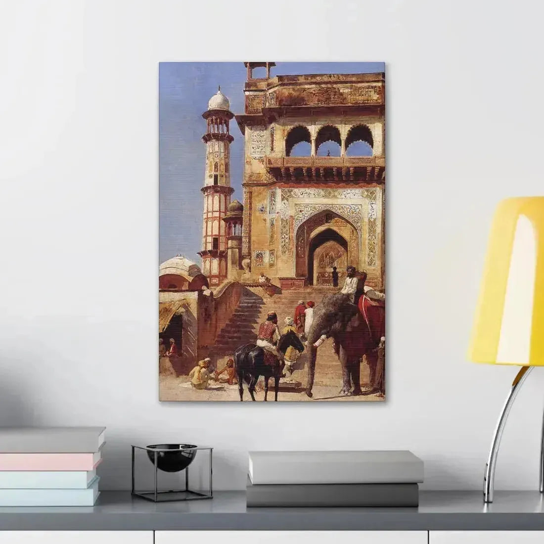 Edwin Lord Weeks (1849-1903) Before A Mosque 1883 - Canvas Wall Art - The Sticker Space