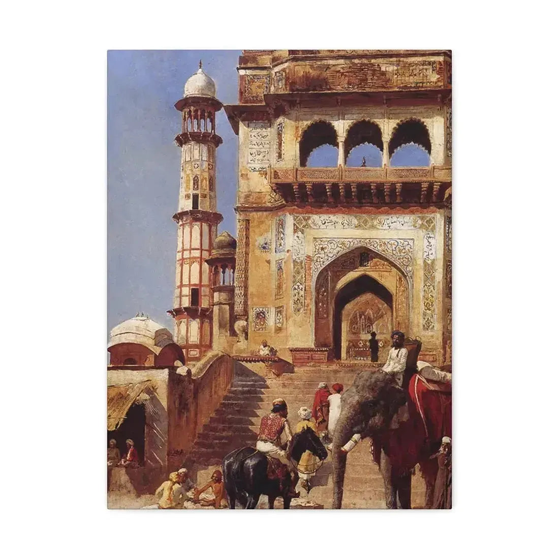 Edwin Lord Weeks (1849-1903) Before A Mosque 1883 - Canvas Wall Art - The Sticker Space