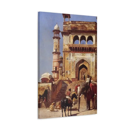 Edwin Lord Weeks (1849-1903) Before A Mosque 1883 - Canvas Wall Art - The Sticker Space