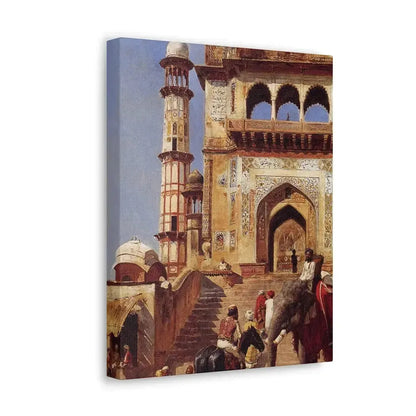 Edwin Lord Weeks (1849-1903) Before A Mosque 1883 - Canvas Wall Art - The Sticker Space