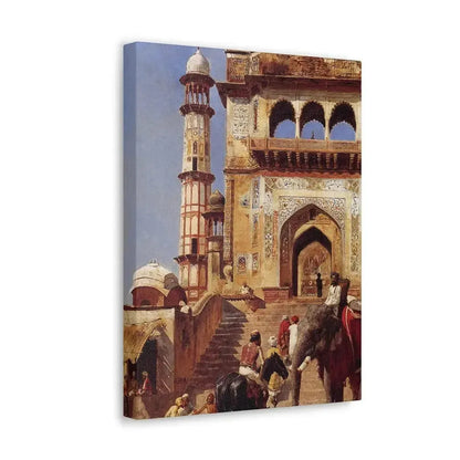 Edwin Lord Weeks (1849-1903) Before A Mosque 1883 - Canvas Wall Art - The Sticker Space