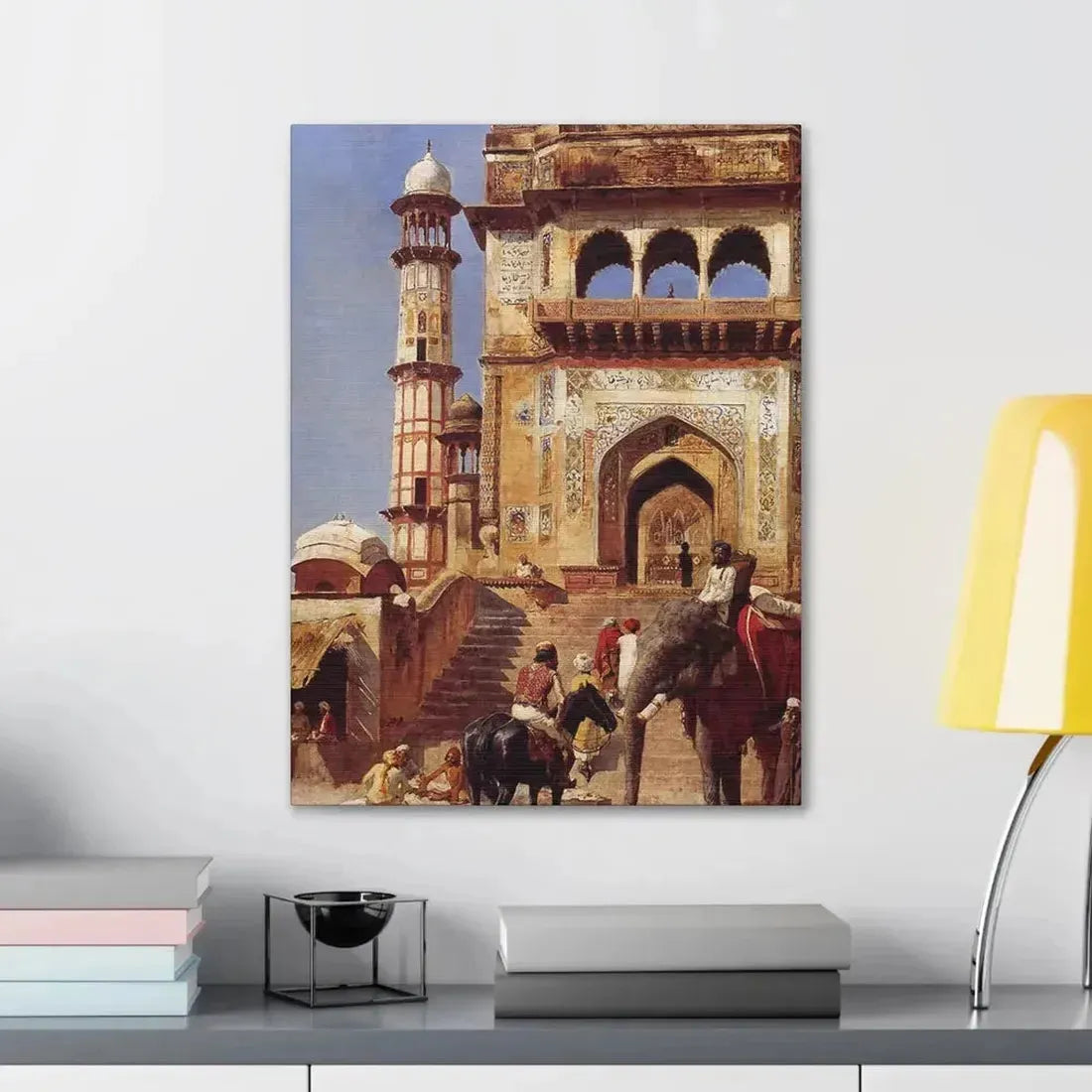 Edwin Lord Weeks (1849-1903) Before A Mosque 1883 - Canvas Wall Art - The Sticker Space