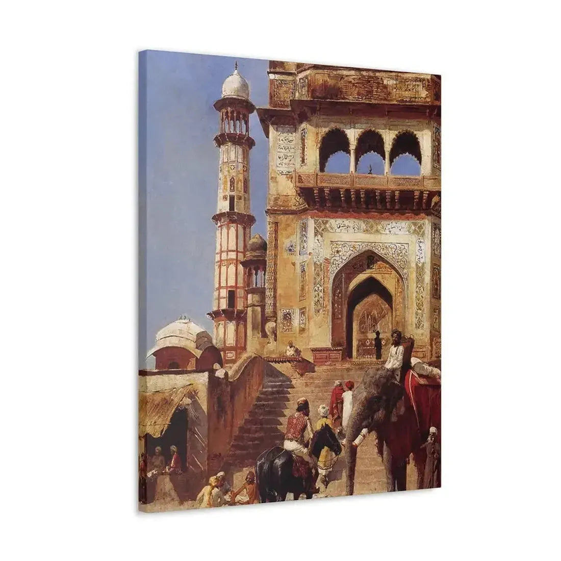 Edwin Lord Weeks (1849-1903) Before A Mosque 1883 - Canvas Wall Art - The Sticker Space