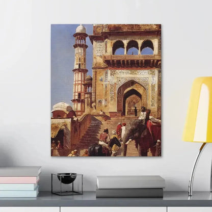 Edwin Lord Weeks (1849-1903) Before A Mosque 1883 - Canvas Wall Art - The Sticker Space