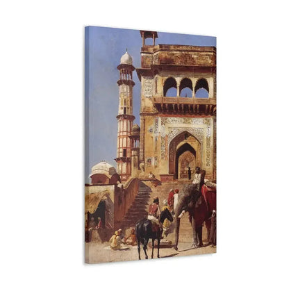 Edwin Lord Weeks (1849-1903) Before A Mosque 1883 - Canvas Wall Art - The Sticker Space