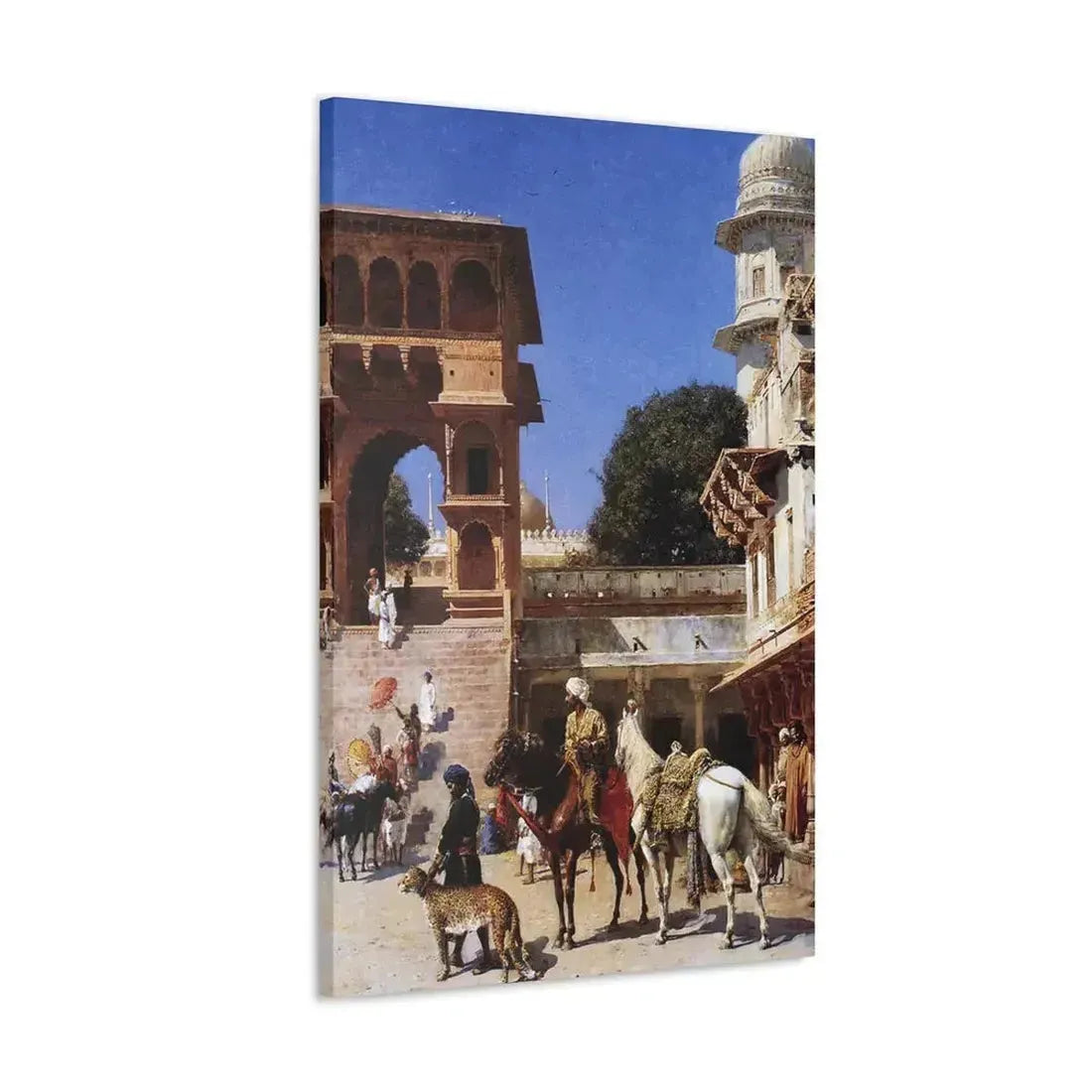 Edwin Lord Weeks (1849-1903) Departure For The Hunt - Canvas Wall Art - The Sticker Space