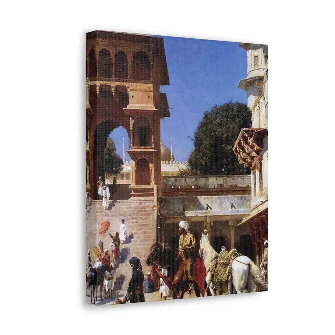 Edwin Lord Weeks (1849-1903) Departure For The Hunt - Canvas Wall Art - The Sticker Space