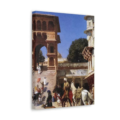 Edwin Lord Weeks (1849-1903) Departure For The Hunt - Canvas Wall Art - The Sticker Space