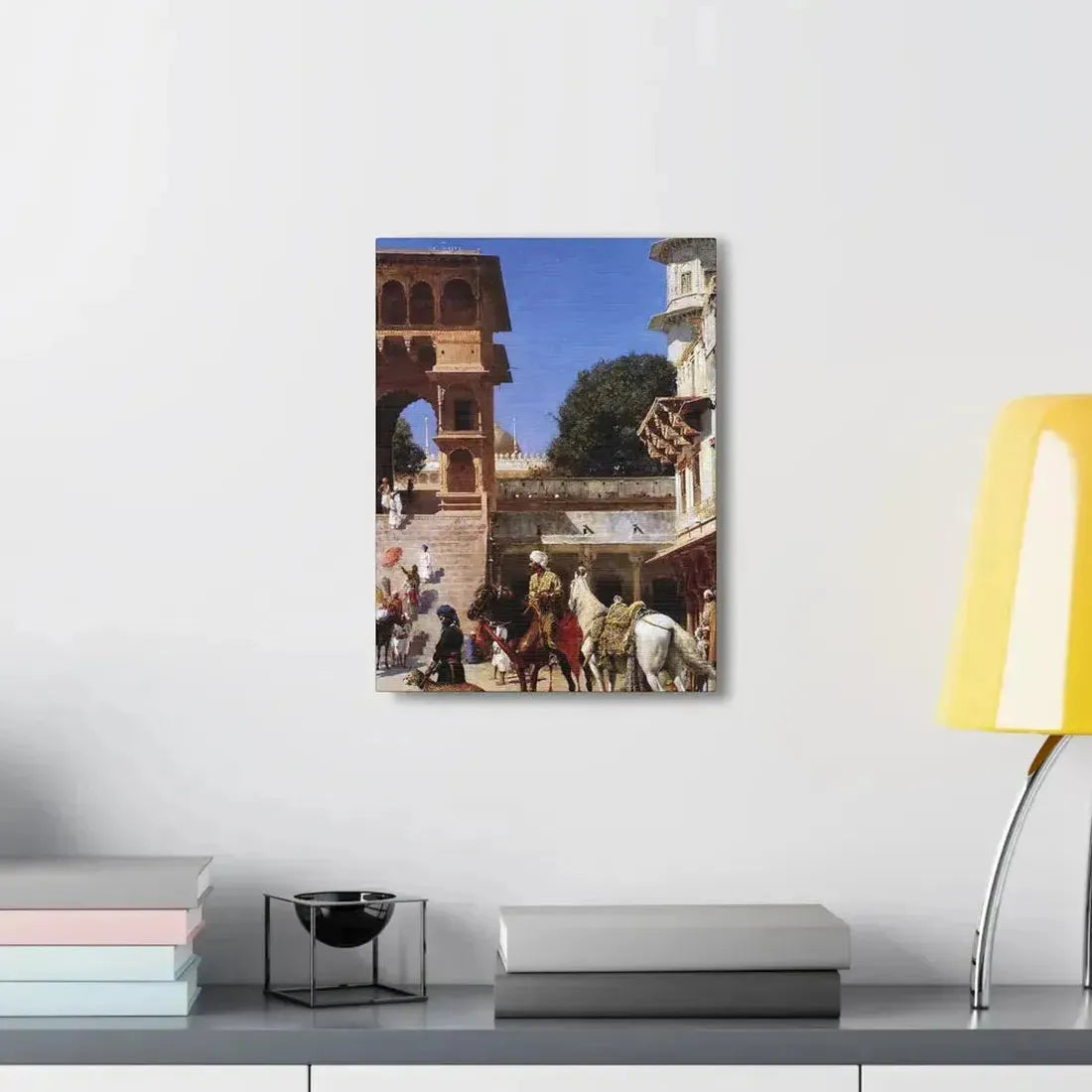 Edwin Lord Weeks (1849-1903) Departure For The Hunt - Canvas Wall Art - The Sticker Space