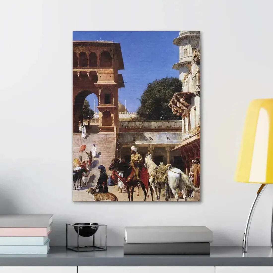 Edwin Lord Weeks (1849-1903) Departure For The Hunt - Canvas Wall Art - The Sticker Space