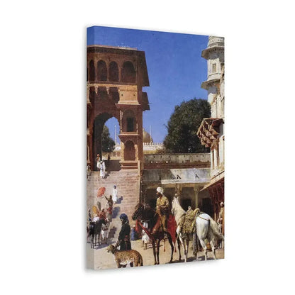 Edwin Lord Weeks (1849-1903) Departure For The Hunt - Canvas Wall Art - The Sticker Space