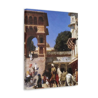 Edwin Lord Weeks (1849-1903) Departure For The Hunt - Canvas Wall Art - The Sticker Space