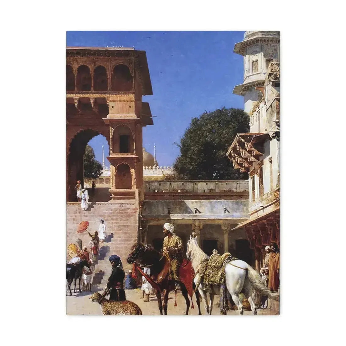 Edwin Lord Weeks (1849-1903) Departure For The Hunt - Canvas Wall Art - The Sticker Space