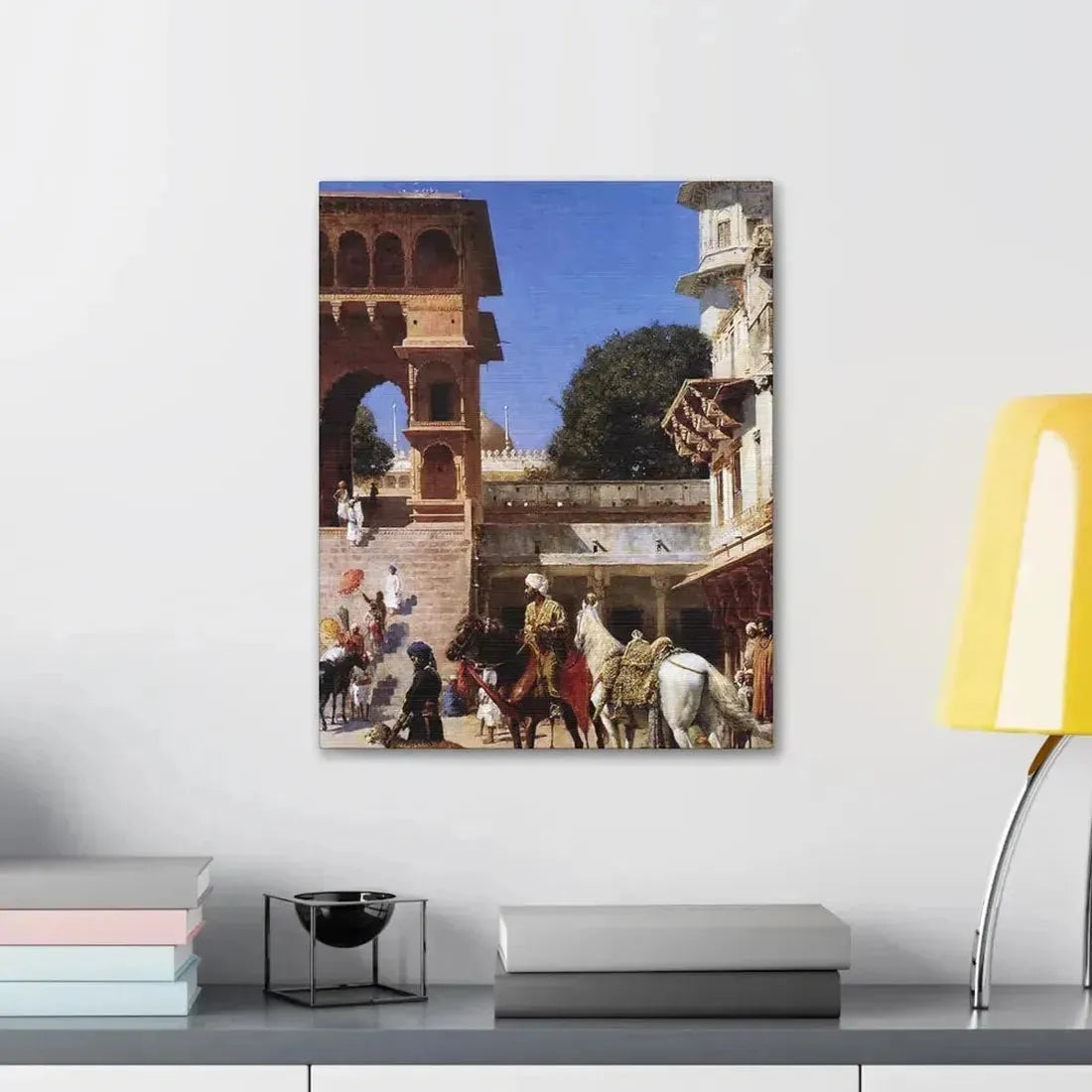 Edwin Lord Weeks (1849-1903) Departure For The Hunt - Canvas Wall Art - The Sticker Space