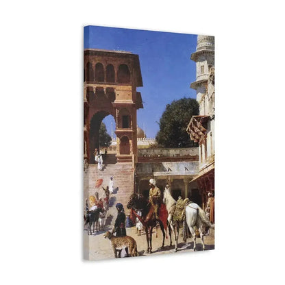 Edwin Lord Weeks (1849-1903) Departure For The Hunt - Canvas Wall Art - The Sticker Space