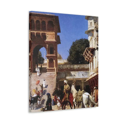 Edwin Lord Weeks (1849-1903) Departure For The Hunt - Canvas Wall Art - The Sticker Space