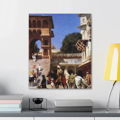 Edwin Lord Weeks (1849-1903) Departure For The Hunt - Canvas Wall Art - The Sticker Space