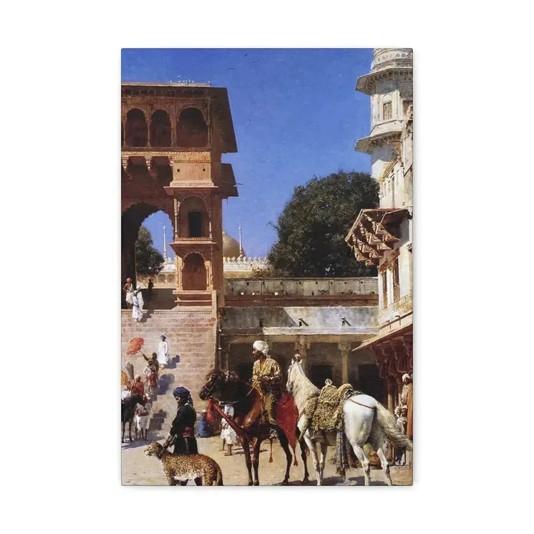 Edwin Lord Weeks (1849-1903) Departure For The Hunt - Canvas Wall Art - The Sticker Space
