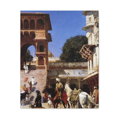 Edwin Lord Weeks (1849-1903) Departure For The Hunt - Canvas Wall Art - The Sticker Space