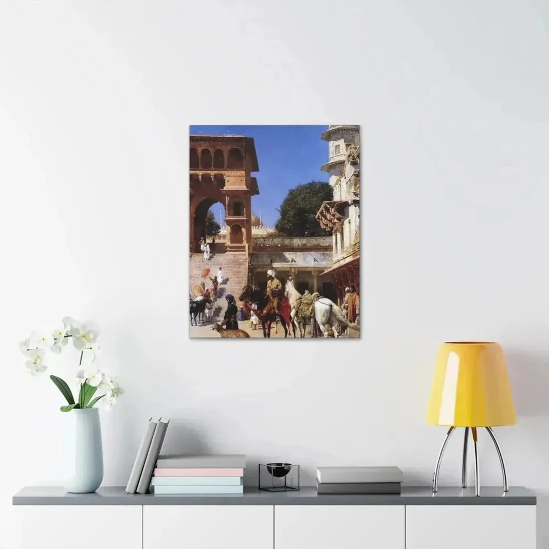 Edwin Lord Weeks (1849-1903) Departure For The Hunt - Canvas Wall Art - The Sticker Space