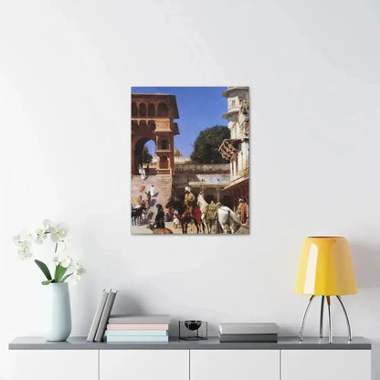 Edwin Lord Weeks (1849-1903) Departure For The Hunt - Canvas Wall Art - The Sticker Space