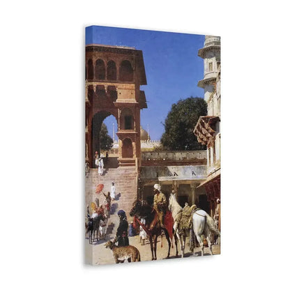 Edwin Lord Weeks (1849-1903) Departure For The Hunt - Canvas Wall Art - The Sticker Space