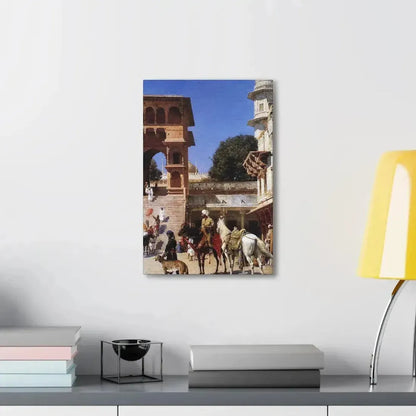 Edwin Lord Weeks (1849-1903) Departure For The Hunt - Canvas Wall Art - The Sticker Space