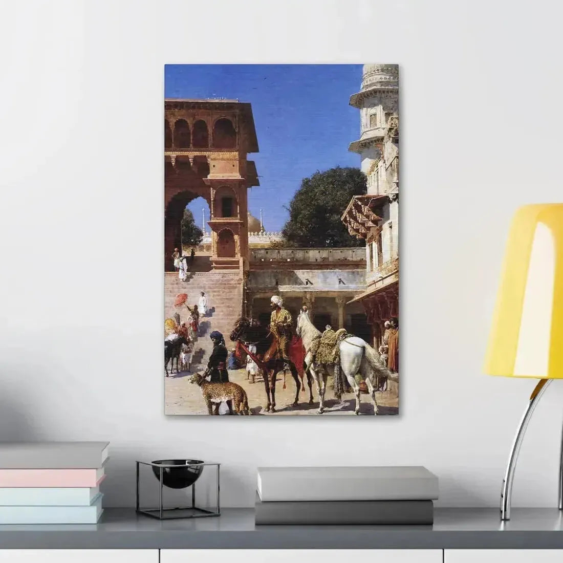 Edwin Lord Weeks (1849-1903) Departure For The Hunt - Canvas Wall Art - The Sticker Space