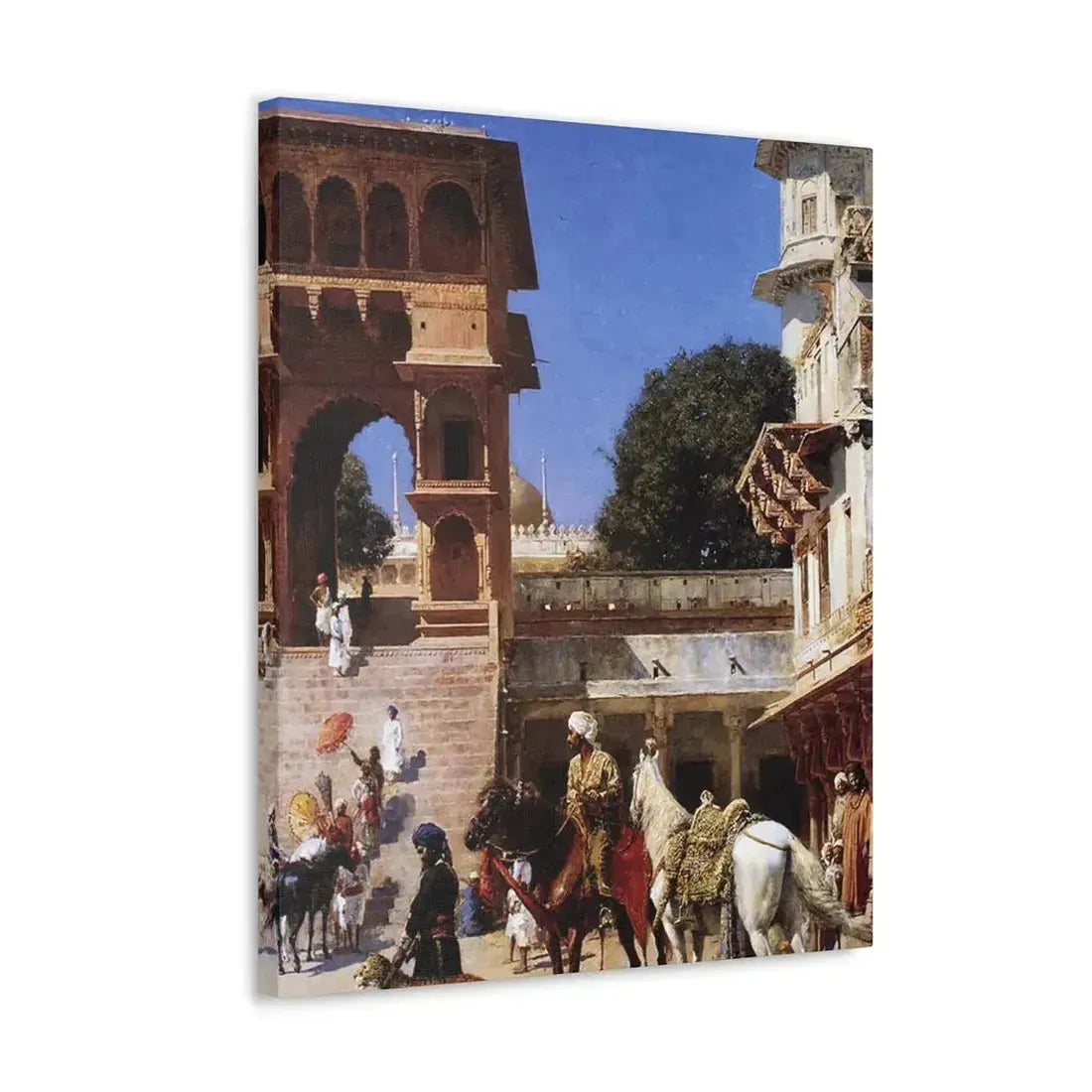 Edwin Lord Weeks (1849-1903) Departure For The Hunt - Canvas Wall Art - The Sticker Space