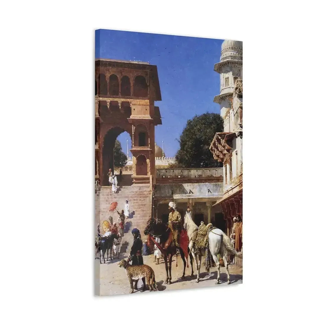 Edwin Lord Weeks (1849-1903) Departure For The Hunt - Canvas Wall Art - The Sticker Space